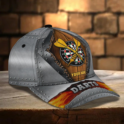 Custom With Name 3D Full Print Baseball Darts Cap, Classic Cap For Darter, Dart Lover Present Birthday Gift Darter CO0392