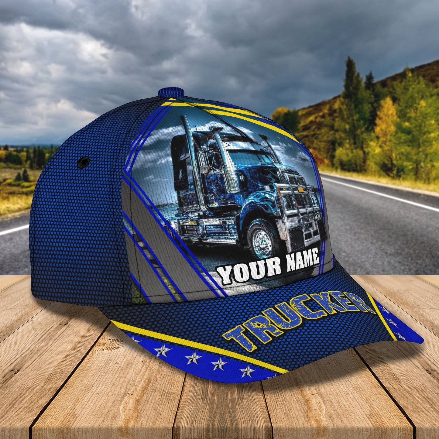 3D Classic Cap Trucker Personalized Name Cap002Lasfour CA1705