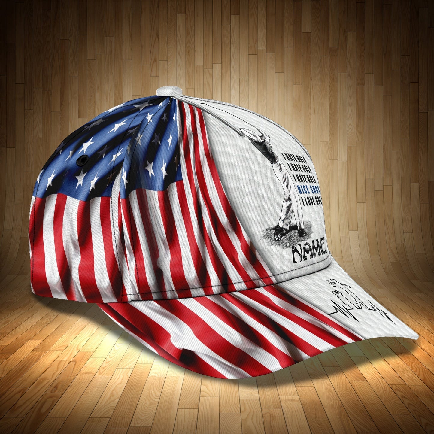 3D Classic Cap Golf 03 Personalized Name Cap Lasfour CA1419