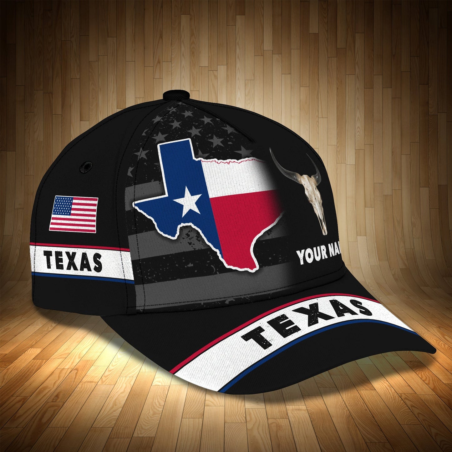 3D Classic Cap Texas Personalized Name Cap 01 Lasfour CA2384