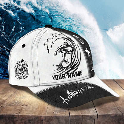 3D Classic Cap Surfer Personalized Name Cap 01 Lasfour CA1224