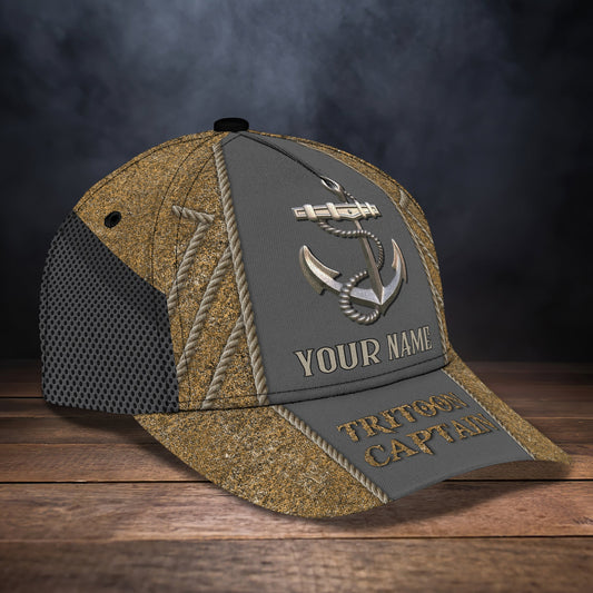3D Classic Cap Anchor Personalized Name Cap 011 Lasfour CA1639