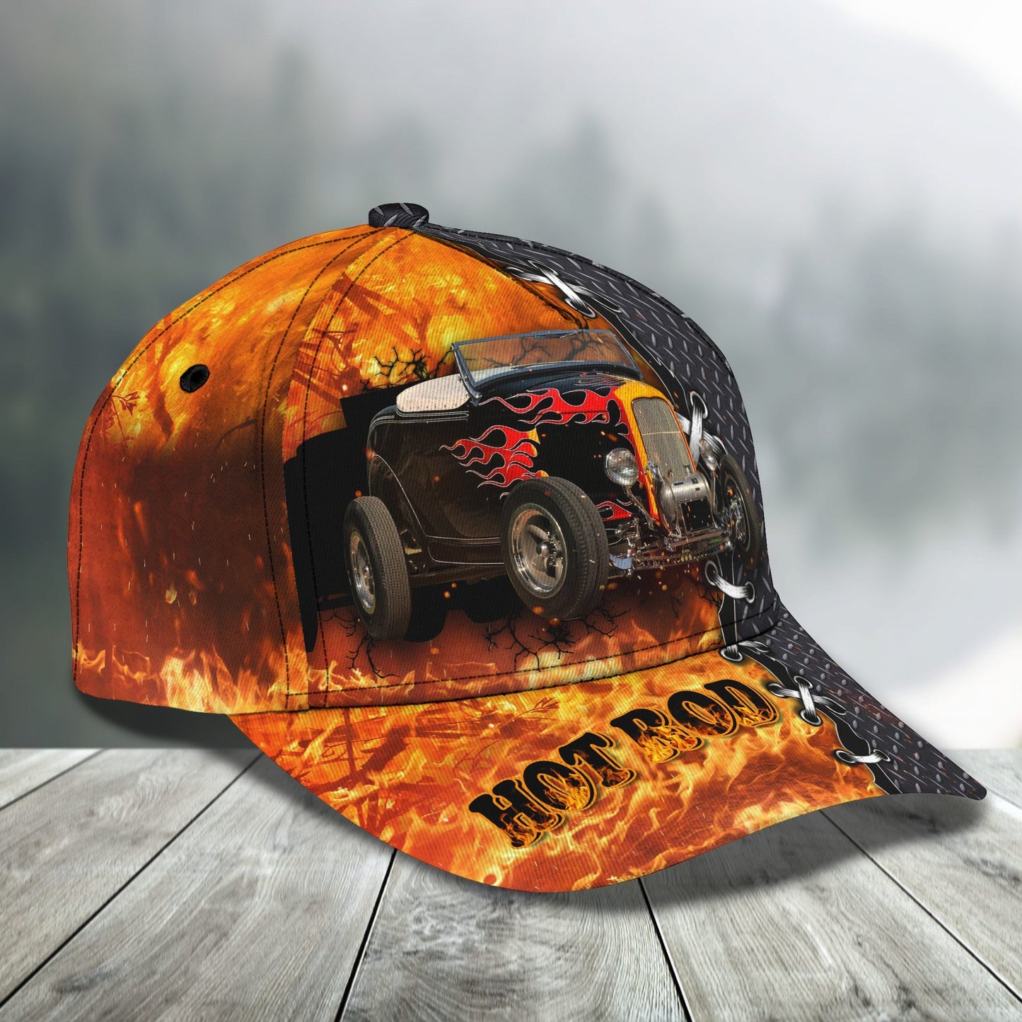 3D Classic Cap Hot Rod Old Man 1344 Classic Cap Lasfour CA2029