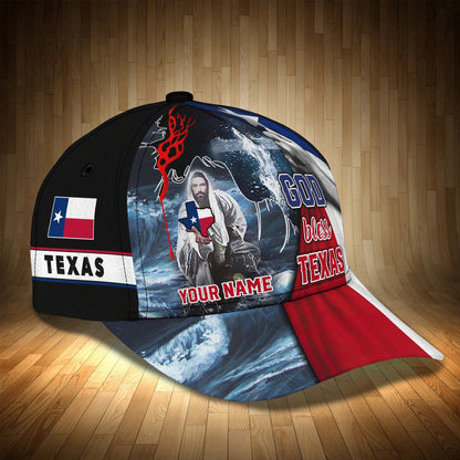 Personalized God Bless Texas 3D Full Print Baseball Cap, Texas American Pride Cap Hat, Texas Cap Hat CO0417