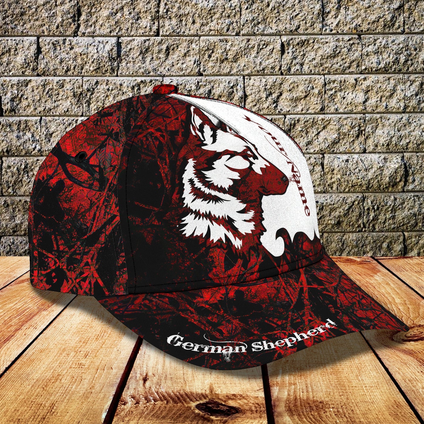 3D Classic Cap German Shepherd Personalized Name Cap 58 Lasfour CA1417