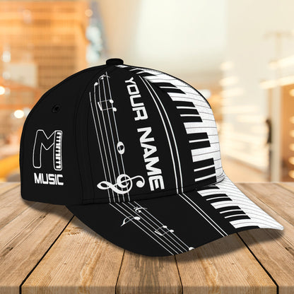 3D Classic Cap Piano Personalized Name Cap 94 Lasfour CA1513