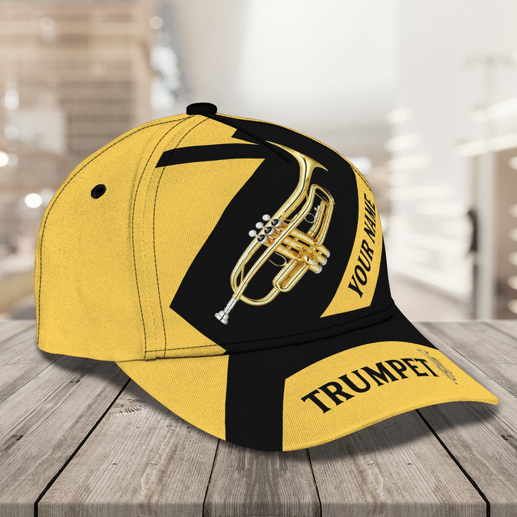 Personalized Trumpet Classic Cap Custom Name Trumpet 3D Baseball Cap CA0232
