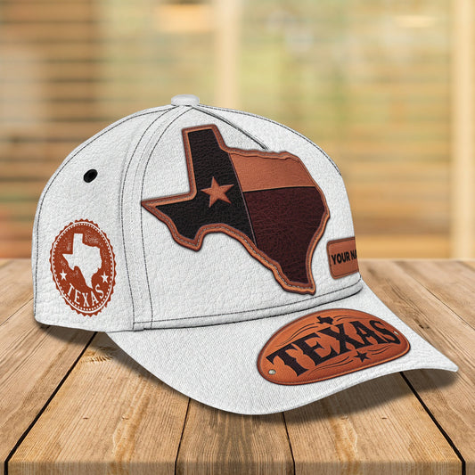 3D Classic Cap Texas 4 Personalized Name Cap Lasfour CA1499