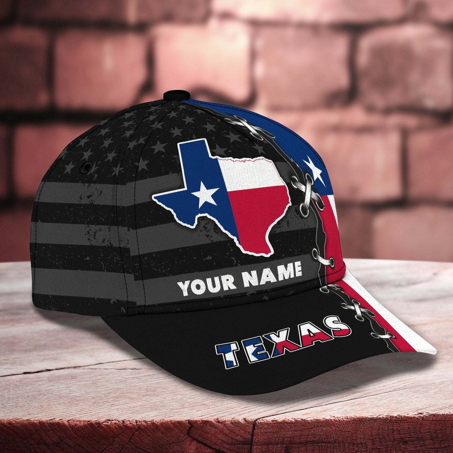 3D Classic Cap Texas Personalized Name Cap 02 Lasfour CA1980