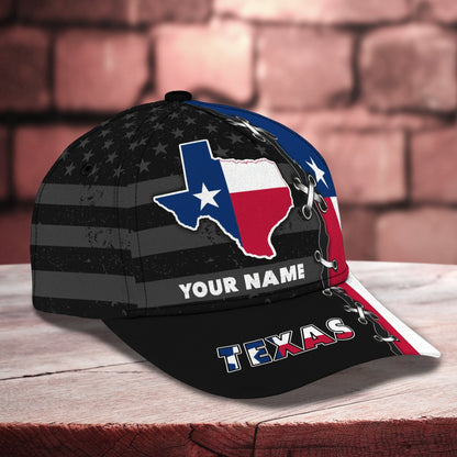 3D Classic Cap Texas Personalized Name Cap 02 Lasfour CA1980