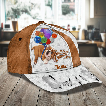 3D Classic Cap Flying Bulldog Personalized Name Cap Nama378 Lasfour CA1242