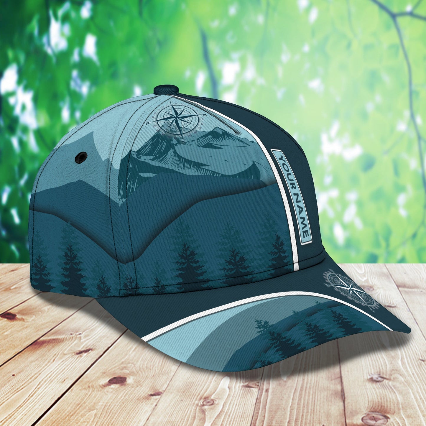 3D Classic Cap Mountain Personalized Name Cap Dp370 Lasfour CA1316