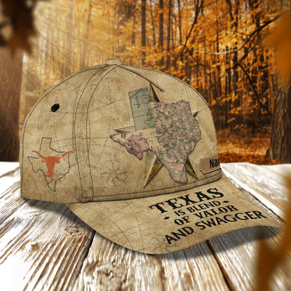 3D Classic Cap Texas 3 Personalized Name Cap Lasfour CA1521