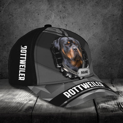 3D Classic Cap Rottweiler Personalized Name Cap 140 Lasfour CA1478