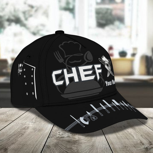 3D Classic Cap Personalized Name Cap Chef 12 Lasfour CA0054