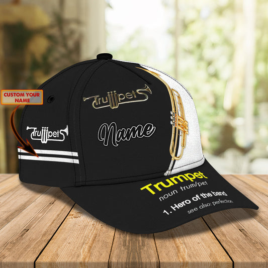 3D Classic Cap Trumpet Personalized Name Cap 56 Lasfour CA1061