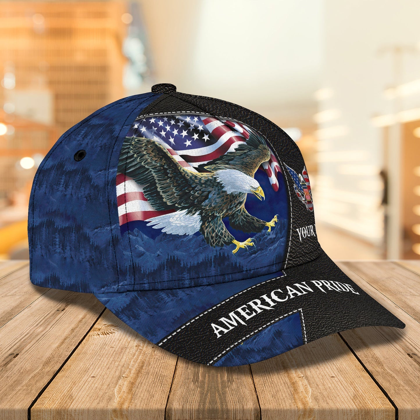 3D Classic Cap American Pride Personalized Name Cap 01 Lasfour CA1624