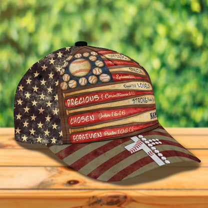 3D Classic Cap Baseball Personalized Name Cap 22 Lasfour CA0775