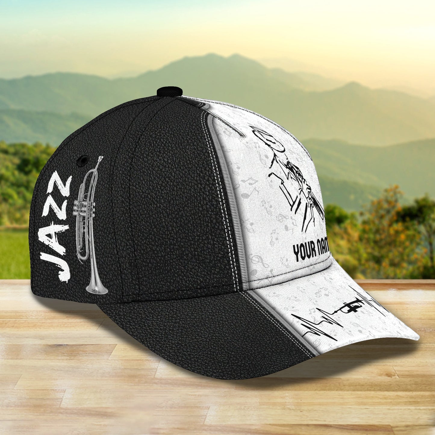 3D Classic Cap Trumpet Personalized Name Cap 01 Lasfour CA1197