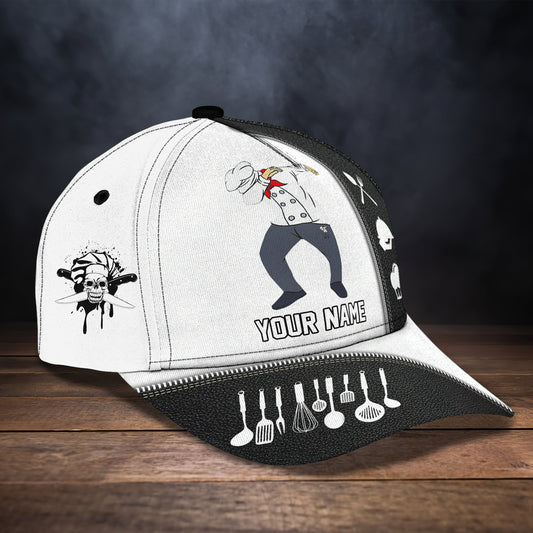 3D Classic Cap Chef Personalized Name Cap 404 Lasfour CA0839