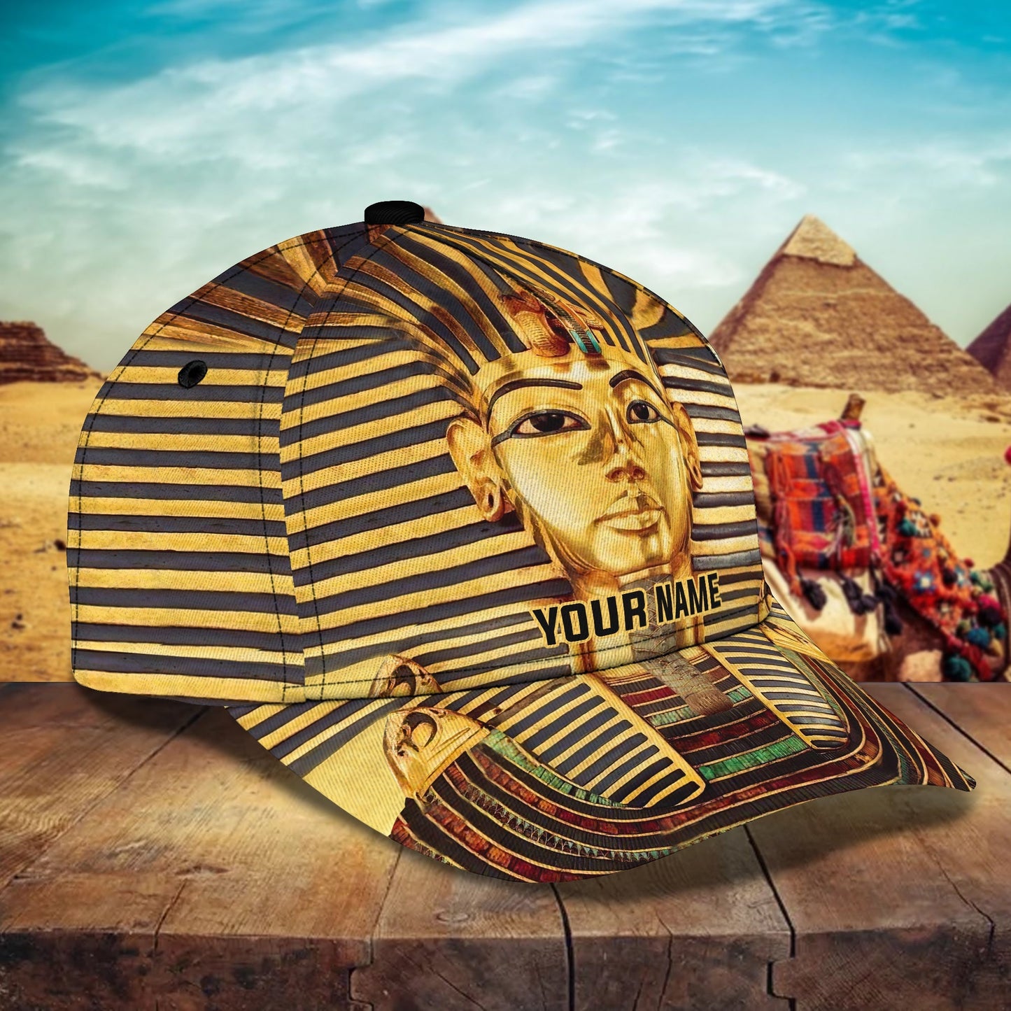 3D Classic Cap Pharaon Personalized Name Cap Lasfour CA1393