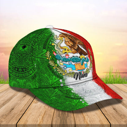 3D Classic Cap Mexico Pride Personalized Name Cap Lasfour CA1131