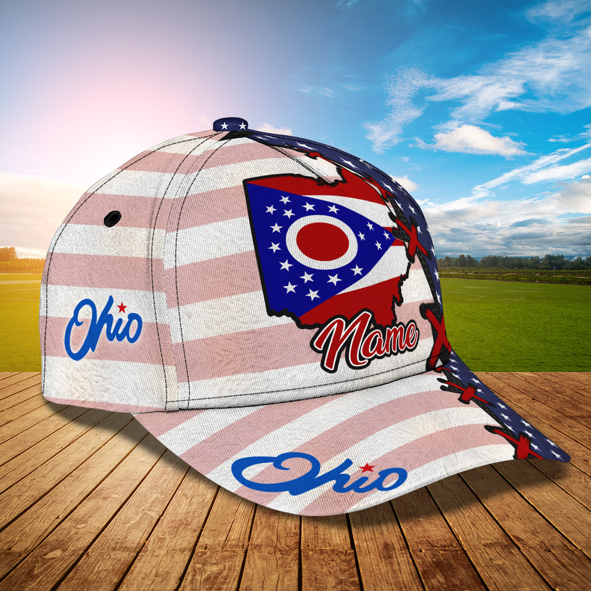 3D Classic Cap Ohio State Personalized Name Cap Lasfour CA1596