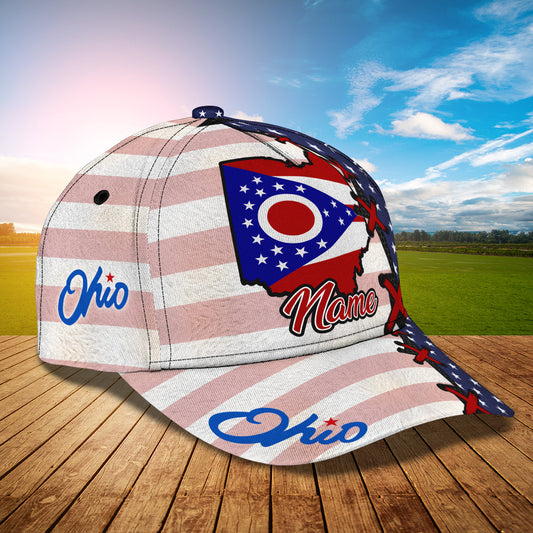 3D Classic Cap Ohio State Personalized Name Cap Lasfour CA1596