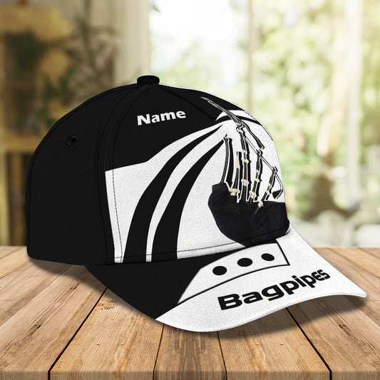 3D Classic Cap Bagpipes Personalized Name Cap 69 Lasfour CA1153