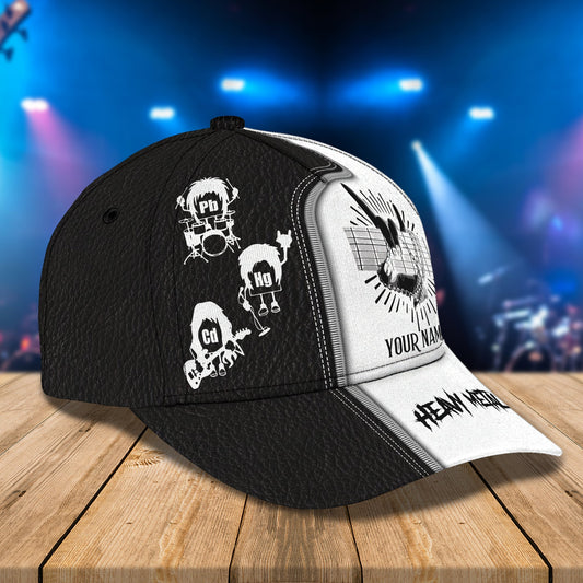 3D Classic Cap Heavy Metal Personalized Name Cap Lasfour CA0991
