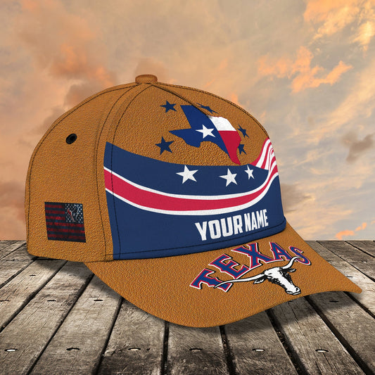 3D Classic Cap Texas Personalized Name Cap 03Lasfour CA1505