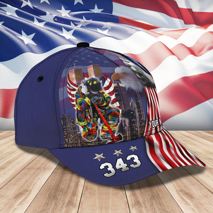 3D Classic Cap Never Forget Personalized Name Cap 44 Lasfour CA1095