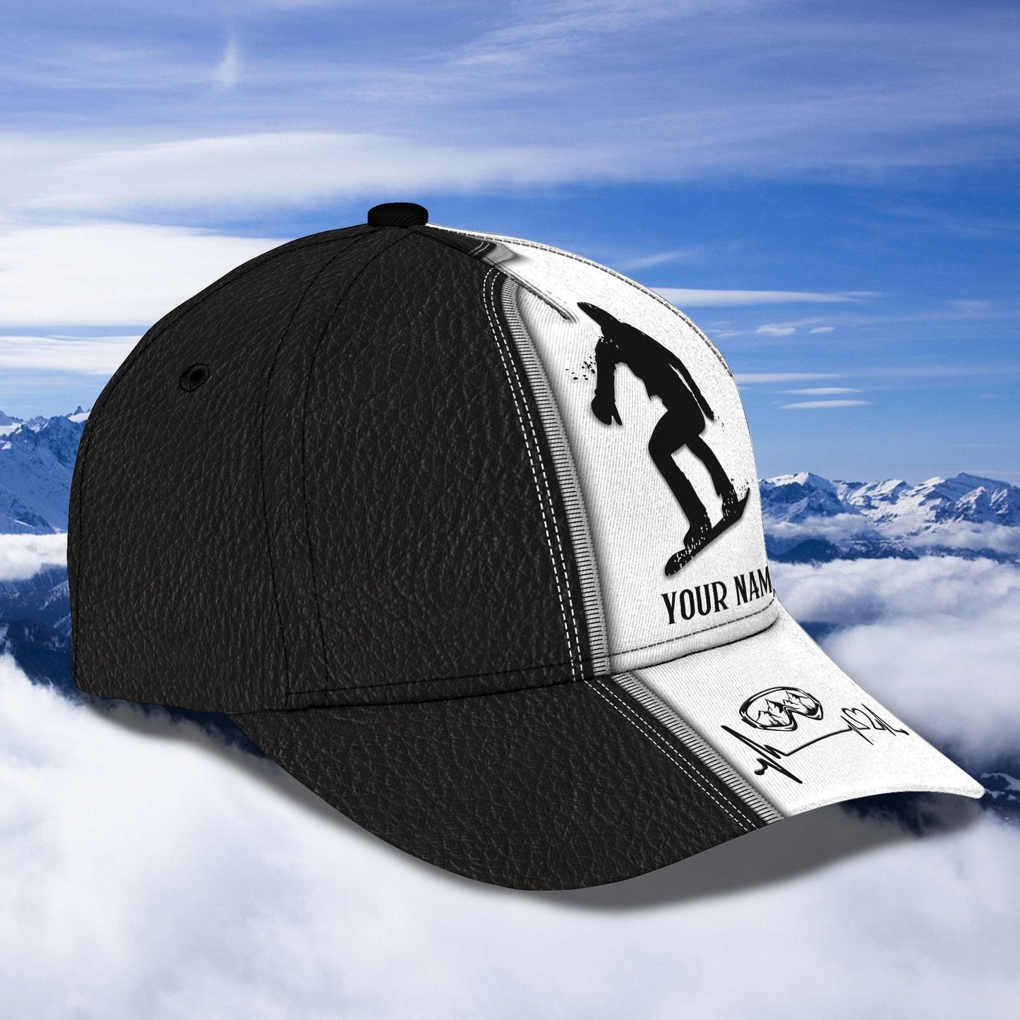 3D Classic Cap Snowboarding Personalized Name Cap Lasfour CA1986