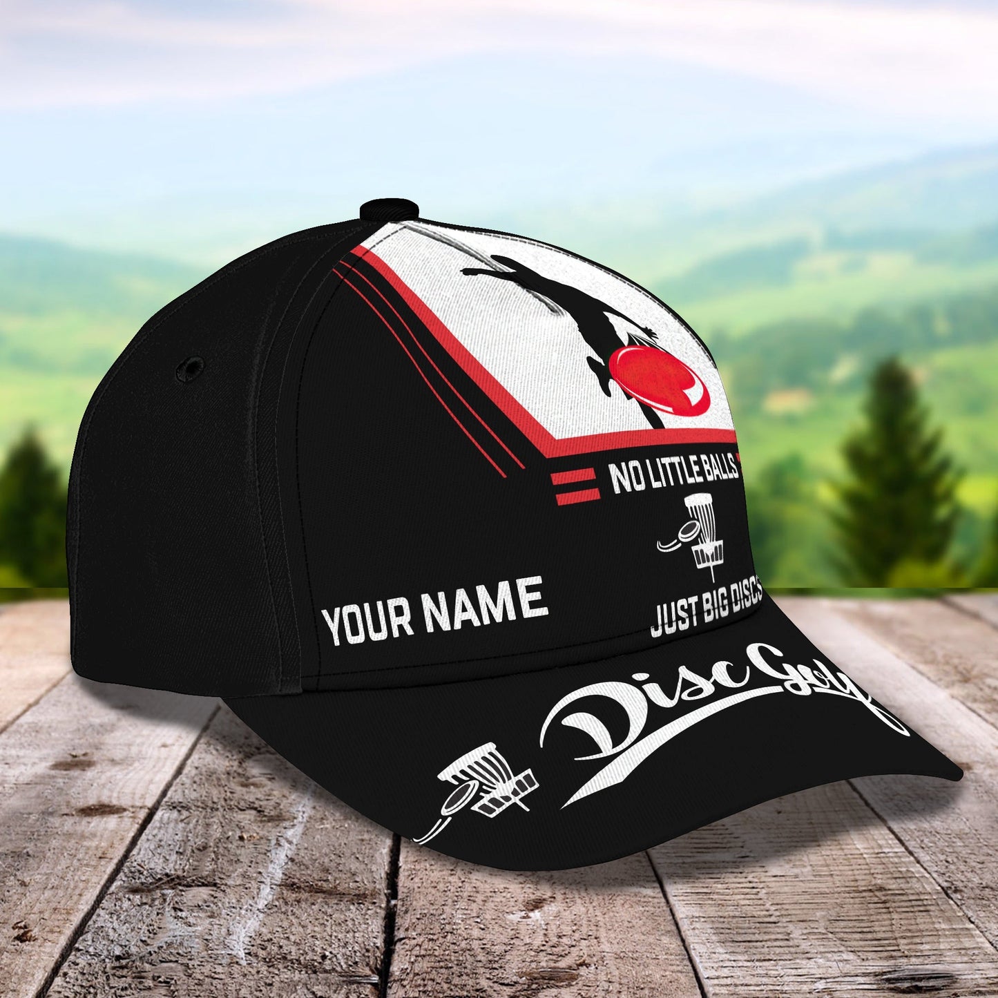 3D Classic Cap Disc Golf 5 Personalized Name Cap Lasfour CA2267