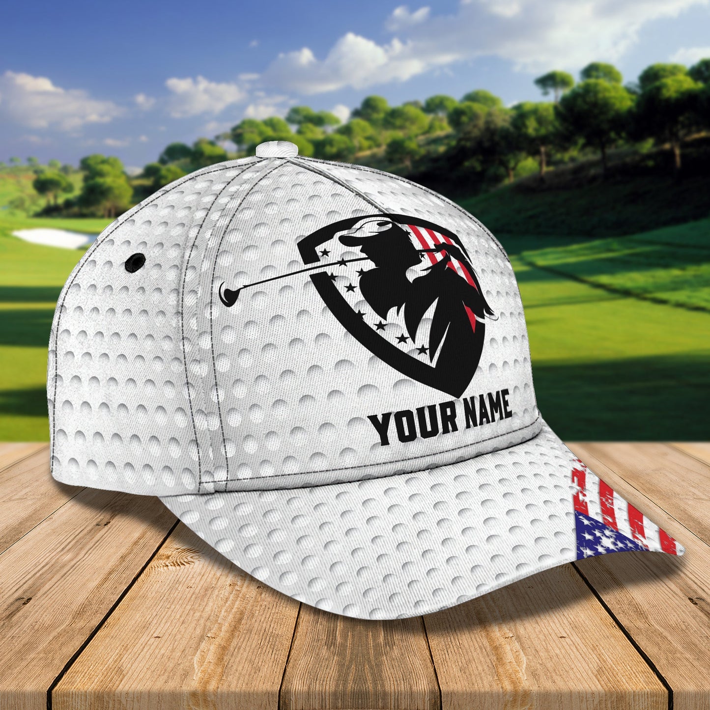 3D Classic Cap Golf Personalized Name Cap 80 Lasfour CA1731