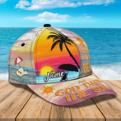 3D Classic Cap Blessed Be The Beach Ta Personalized Name Cap Lasfour CA1598