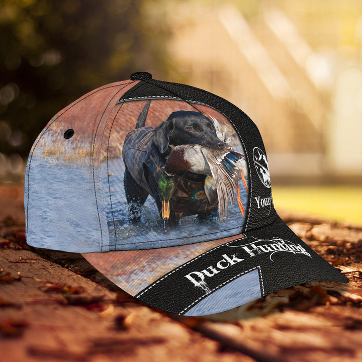 Lasfour 3D All Over Print Baseball Cap Custom Name Hunting Duck 3D Hat CA0493
