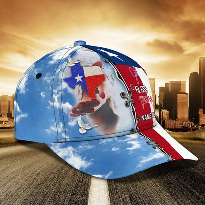 Personalized God Bless Texas 3D Full Print Baseball Cap, Texas American Pride Cap Hat, Texas Cap Hat CO0417