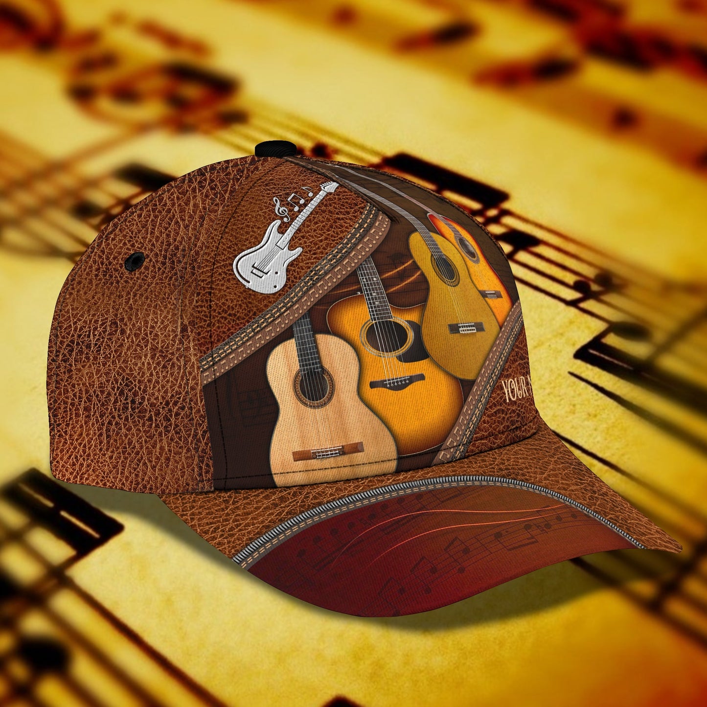 3D Classic Cap Guitar 79 Personalized Name Cap Lasfour CA0863