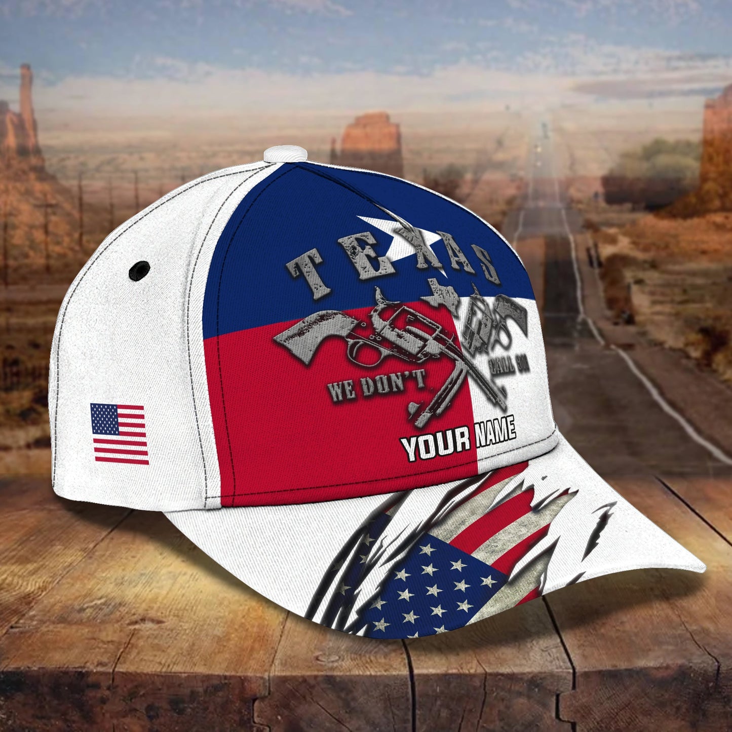 3D Classic Cap Texas9 Personalized Name Cap Lasfour CA1616