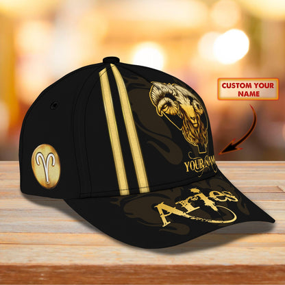 3D Classic Cap Aries Personalized Name Cap Lasfour CA1653