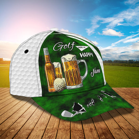 3D Classic Cap Golf Personalized Name Cap Lasfour CA0930