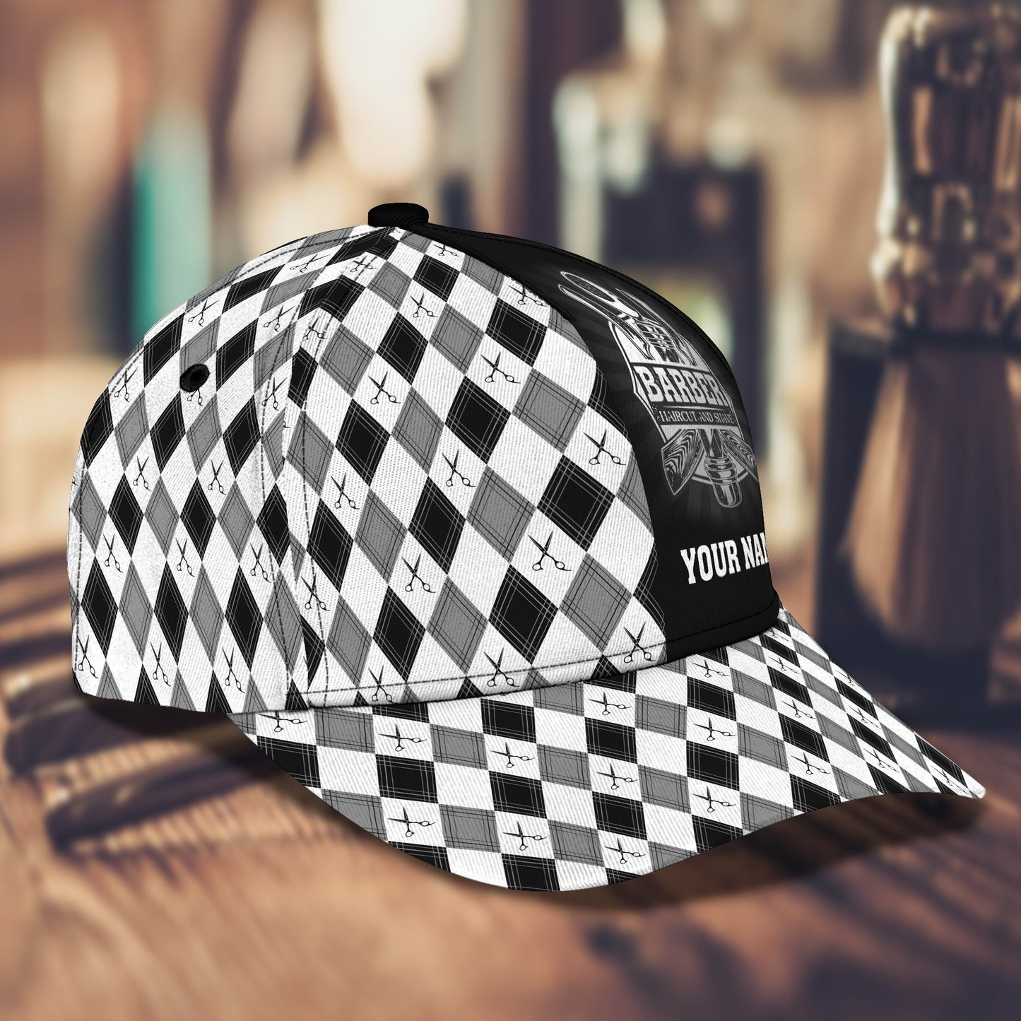 Customized Barber Cap Hat Summer Classic Cap For A Barber Cap Uniform Hair Cut Salon CO0985