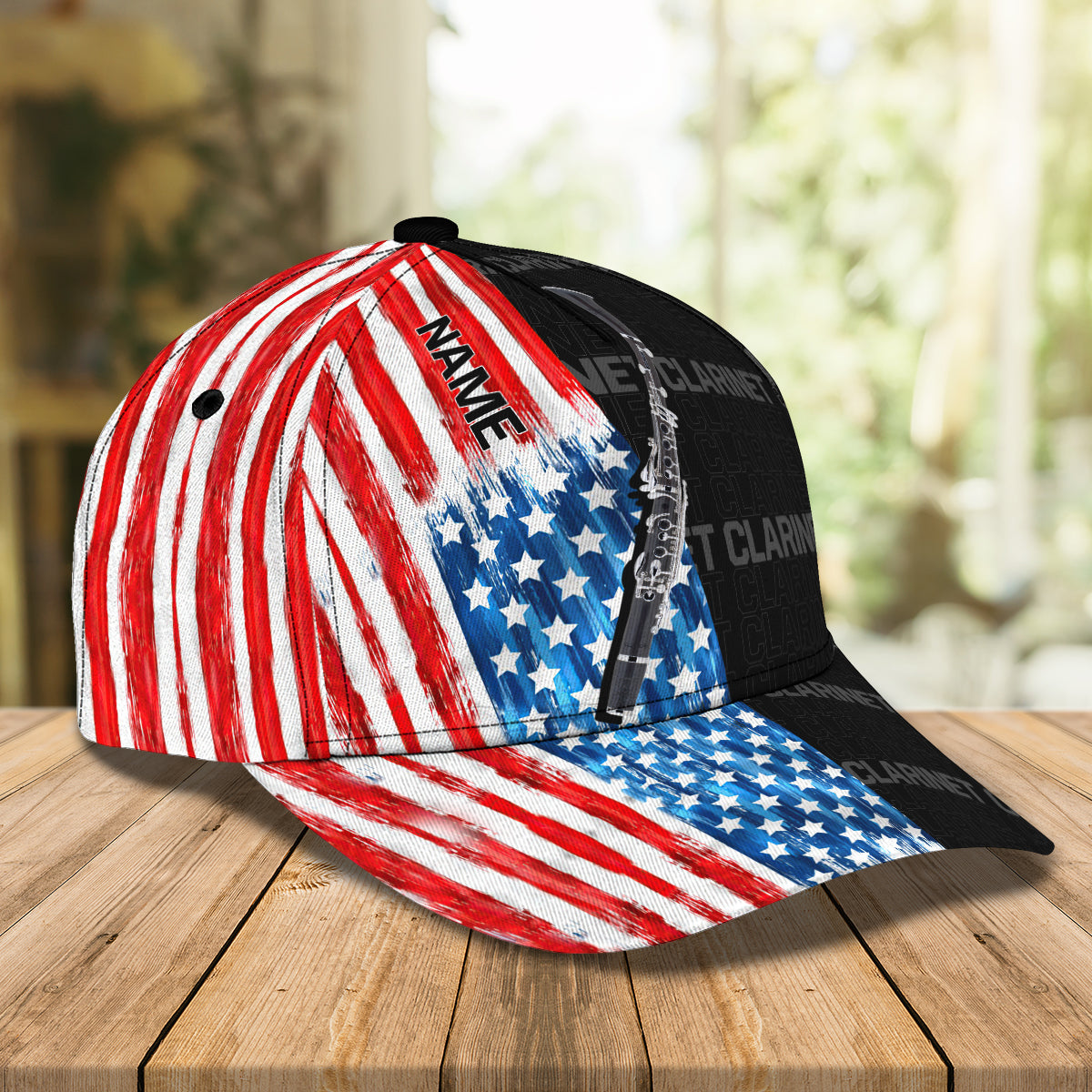 3D Classic Cap Clarinet Personalized Name Cap Nama405 Lasfour CA1100
