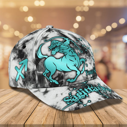 3D Classic Cap Sagittarius Personalized Name Cap 450 Lasfour CA1817