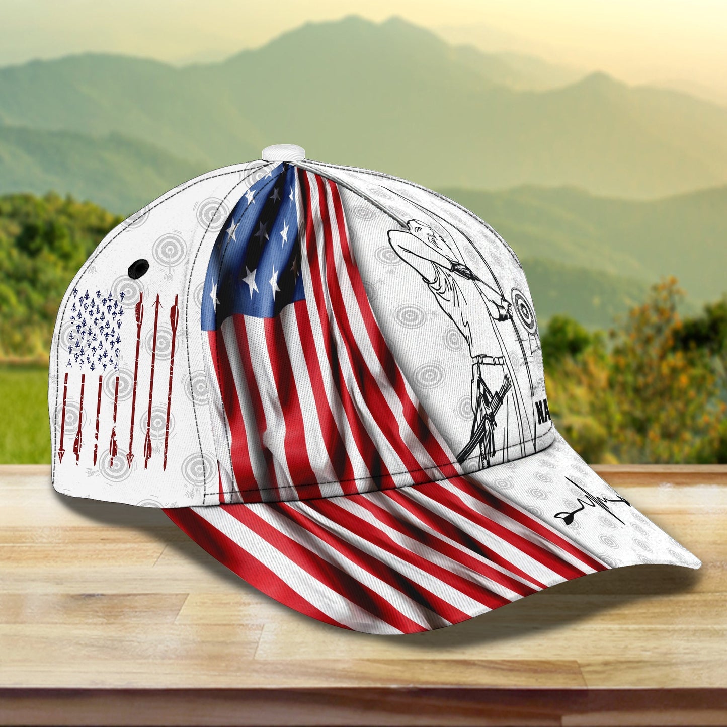 3D Classic Cap Archery 02 Personalized Name Cap 175 Lasfour CA2454
