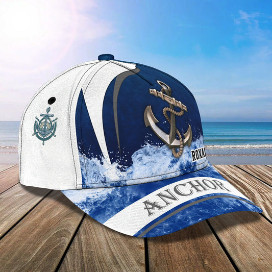 3D Classic Cap Anchor Roxana Personalized Name Cap Lasfour CA2157