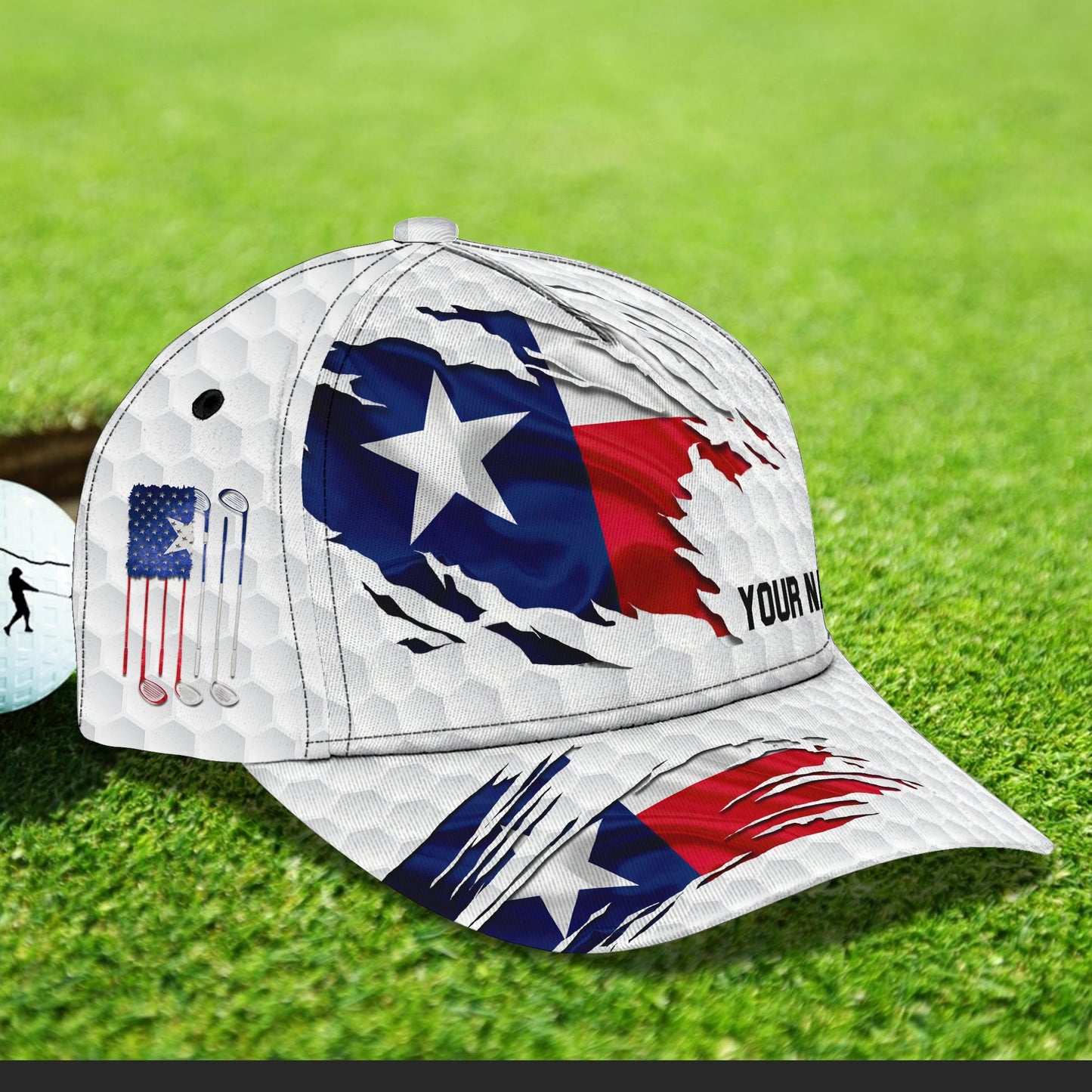 3D Classic Cap Golf 04 Personalized Name Cap Lasfour CA1275