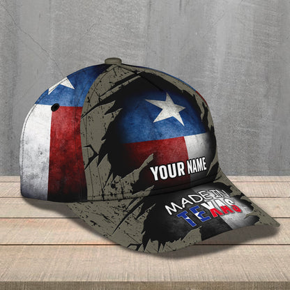 3D Classic Cap Made In Texas Personalized Name Cap 03 Lasfour CA1979
