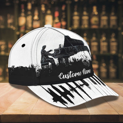 3D Classic Cap Pianoist Personalized Name Cap Lasfour CA1088